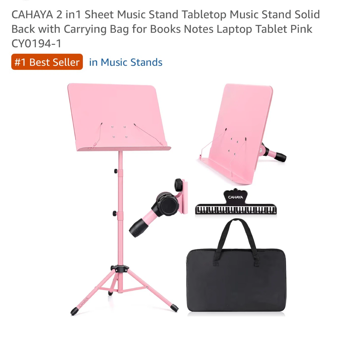 CAHAYA CY0194-1 Pink Sheet Music Stand
