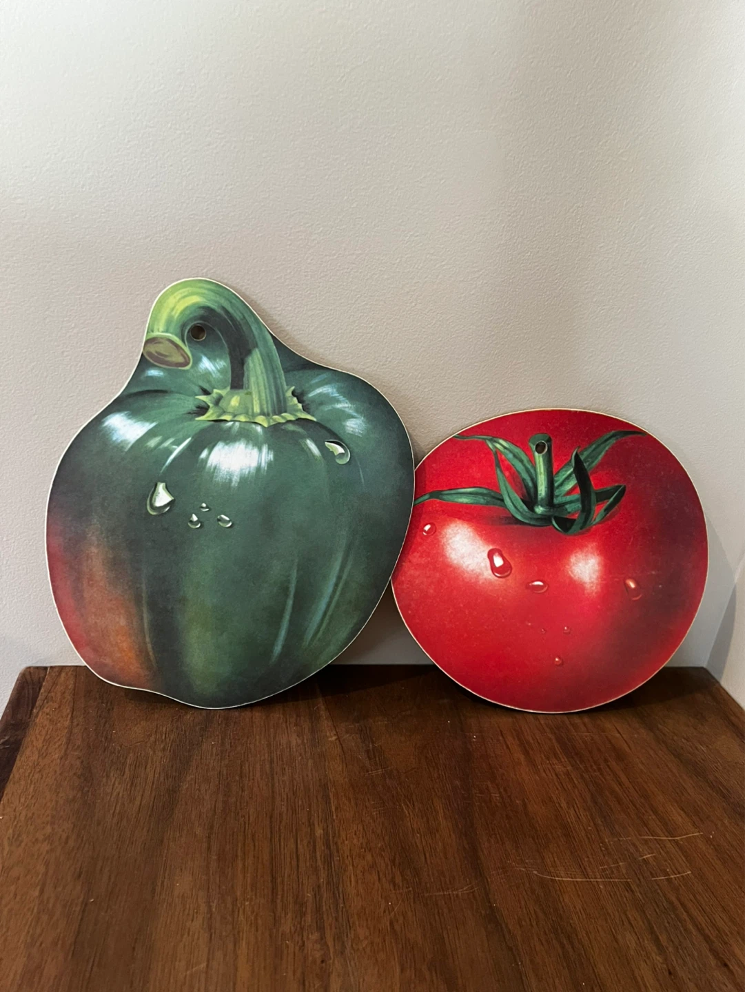 Set of 2 Novelty Fruit and Vegetable Wall Decals