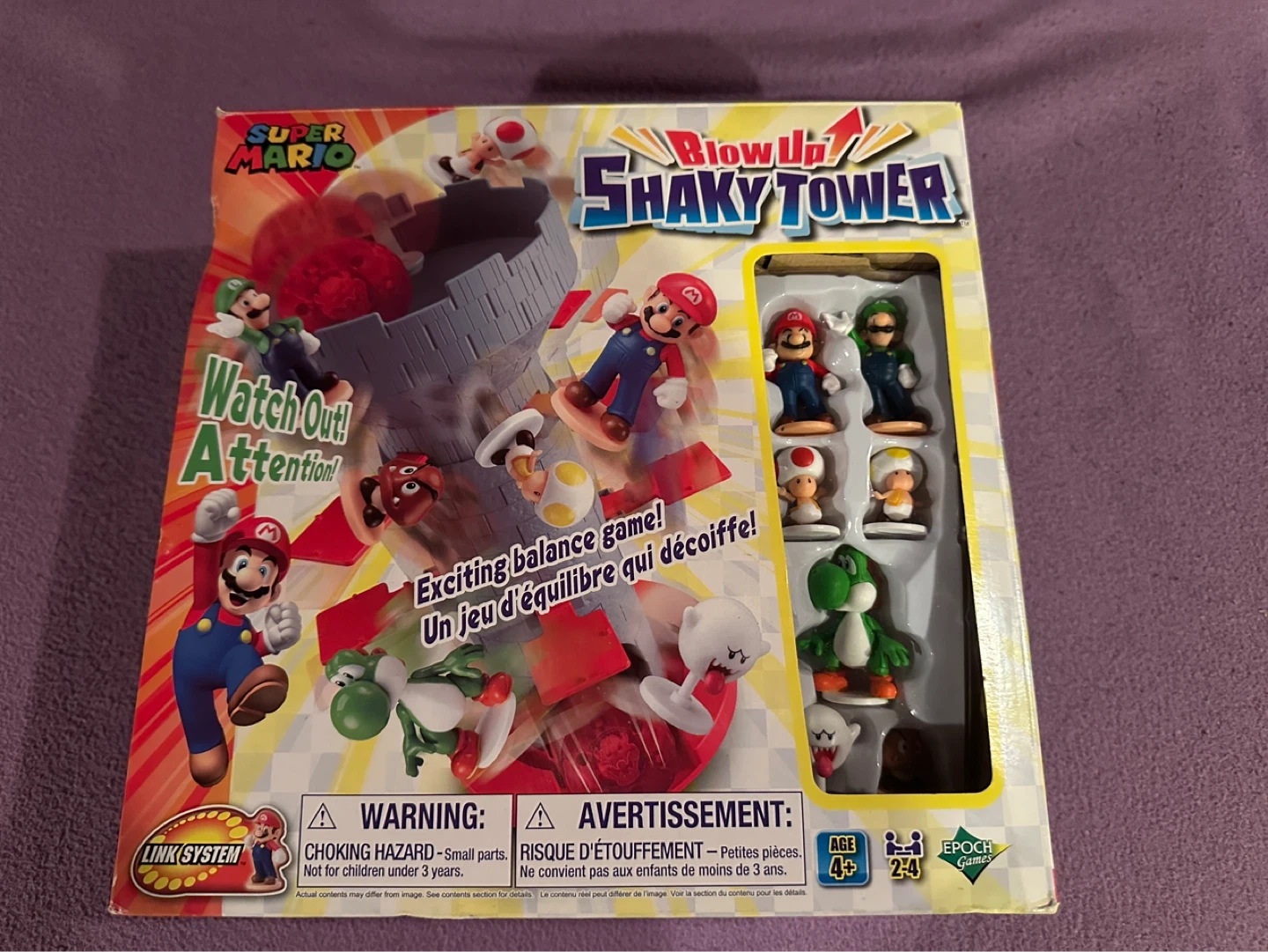 🎮 Super Mario Blow Up! Shaky Tower – Complete & Great Condition