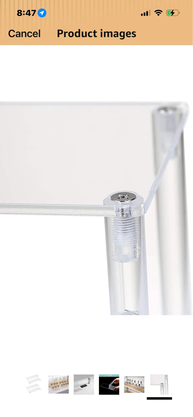 2-Tier Clear Acrylic Display Shelf