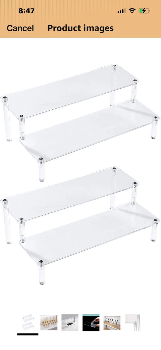 2-Tier Clear Acrylic Display Shelf - photo 2