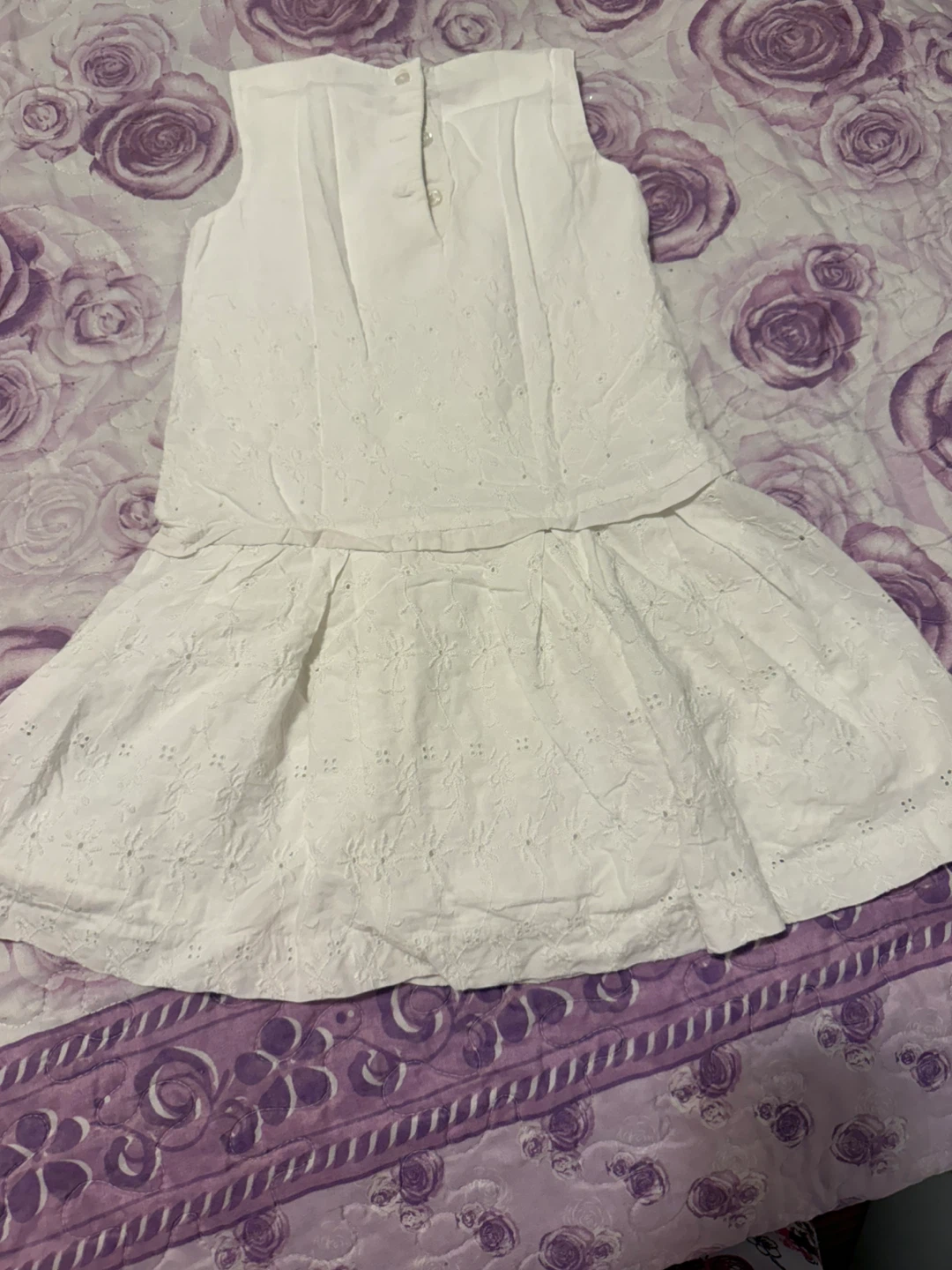 Baby Gap Toddler White Embroidered Dress - Size 5 Years