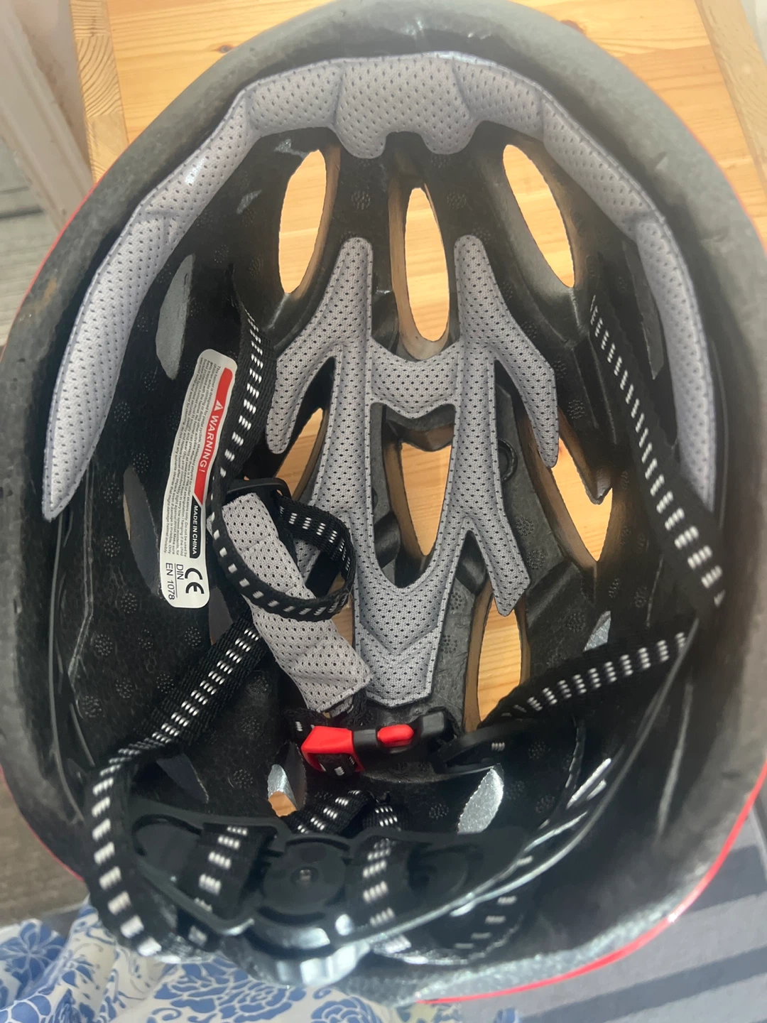 Adult Bike Helmet - Red, Black, and Silver - photo 2