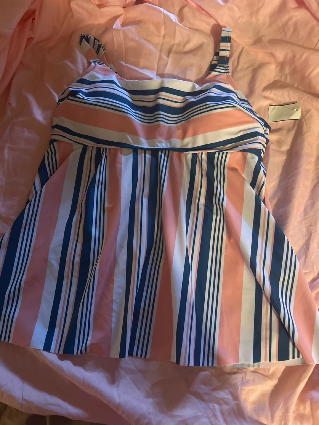 Striped Tankini Top - XL