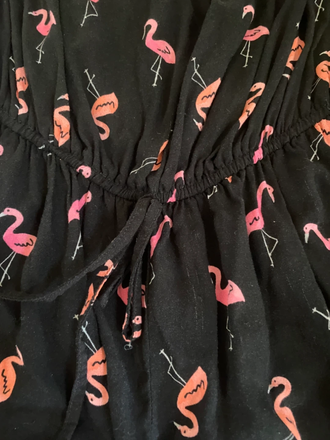 George. Black Flamingo Print Strapless Romper Size S/P - photo 2