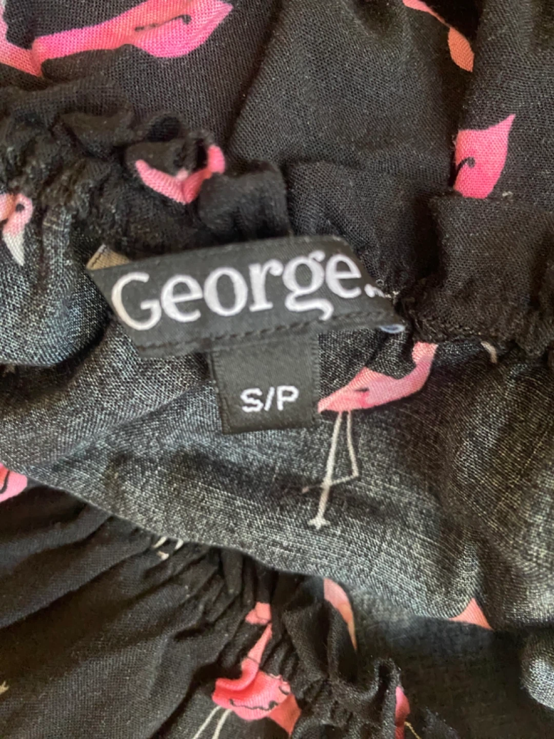 George. Black Flamingo Print Strapless Romper Size S/P - photo 3