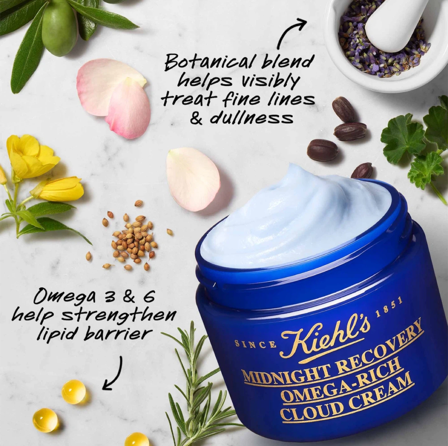 Sealed Kiehl's Midnight Recovery Omega-Rich Cloud Cream - 1.7 oz - photo 4