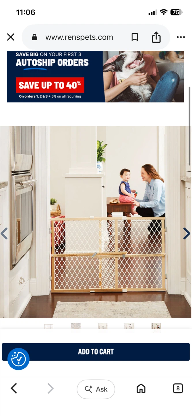 Wooden baby gate