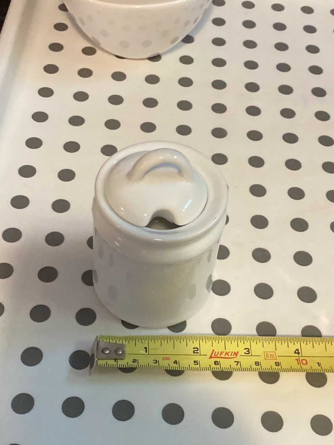 White Ceramic Jam Jar with Lid - photo 2