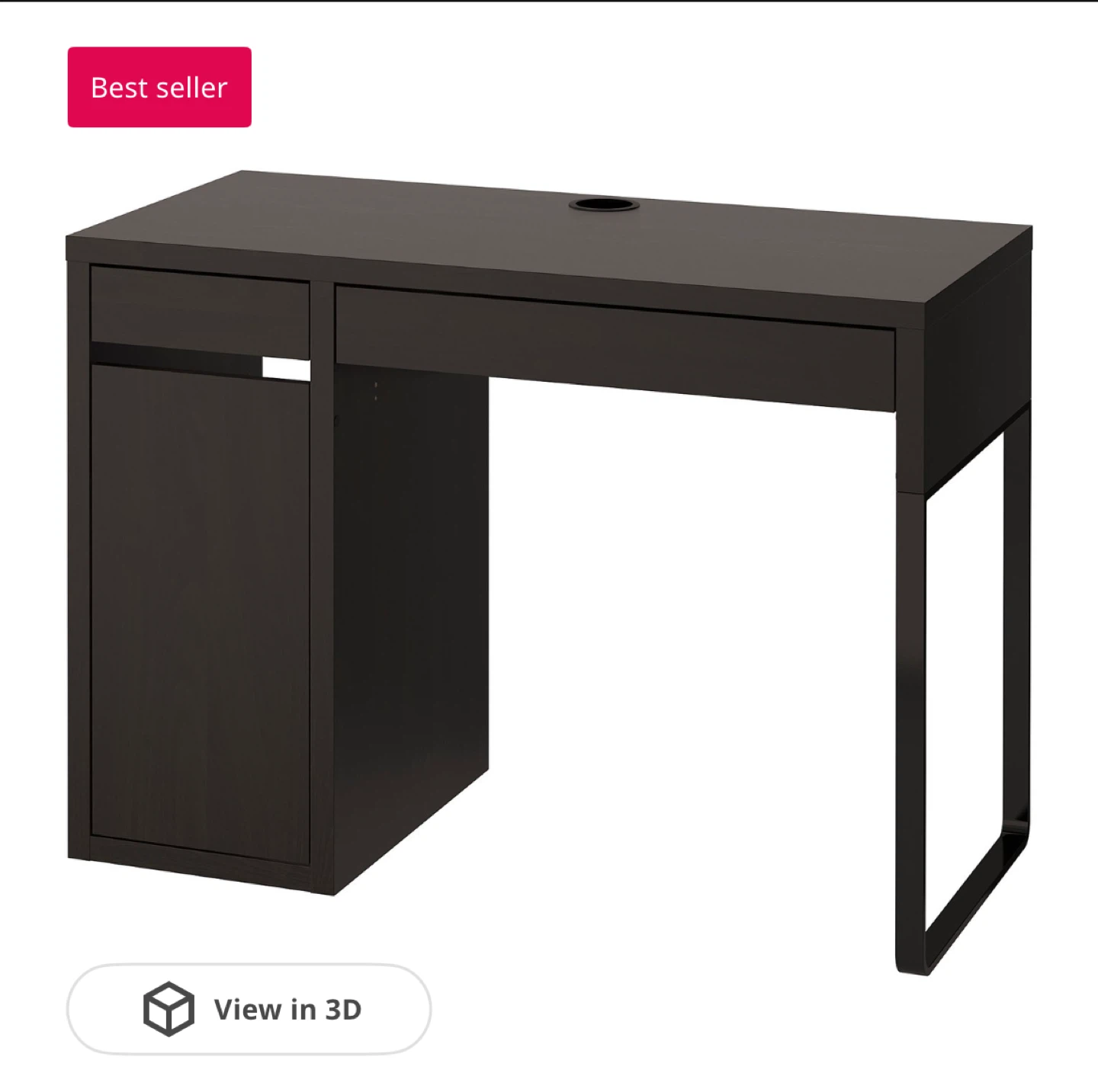 IKEA MICKE Desk, Black-Brown, 105x50 cm