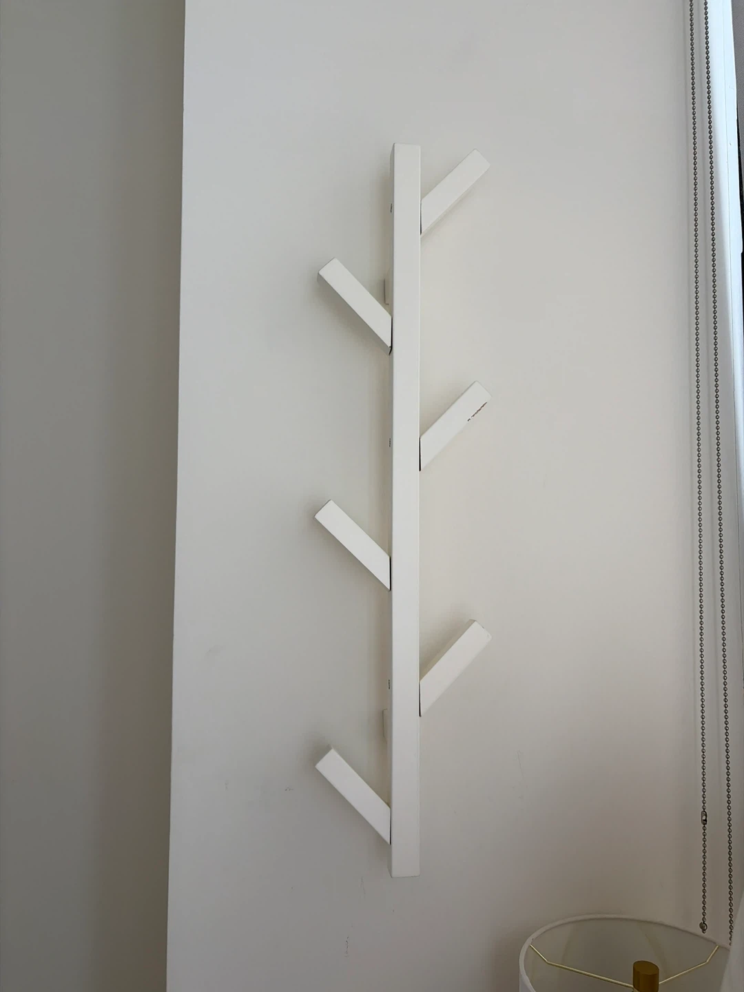 White Tree Branch Wall Hook Rack