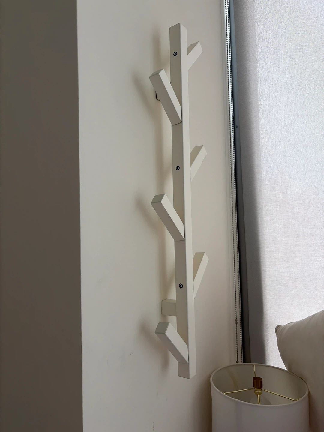 White Tree Branch Wall Hook Rack - photo 2