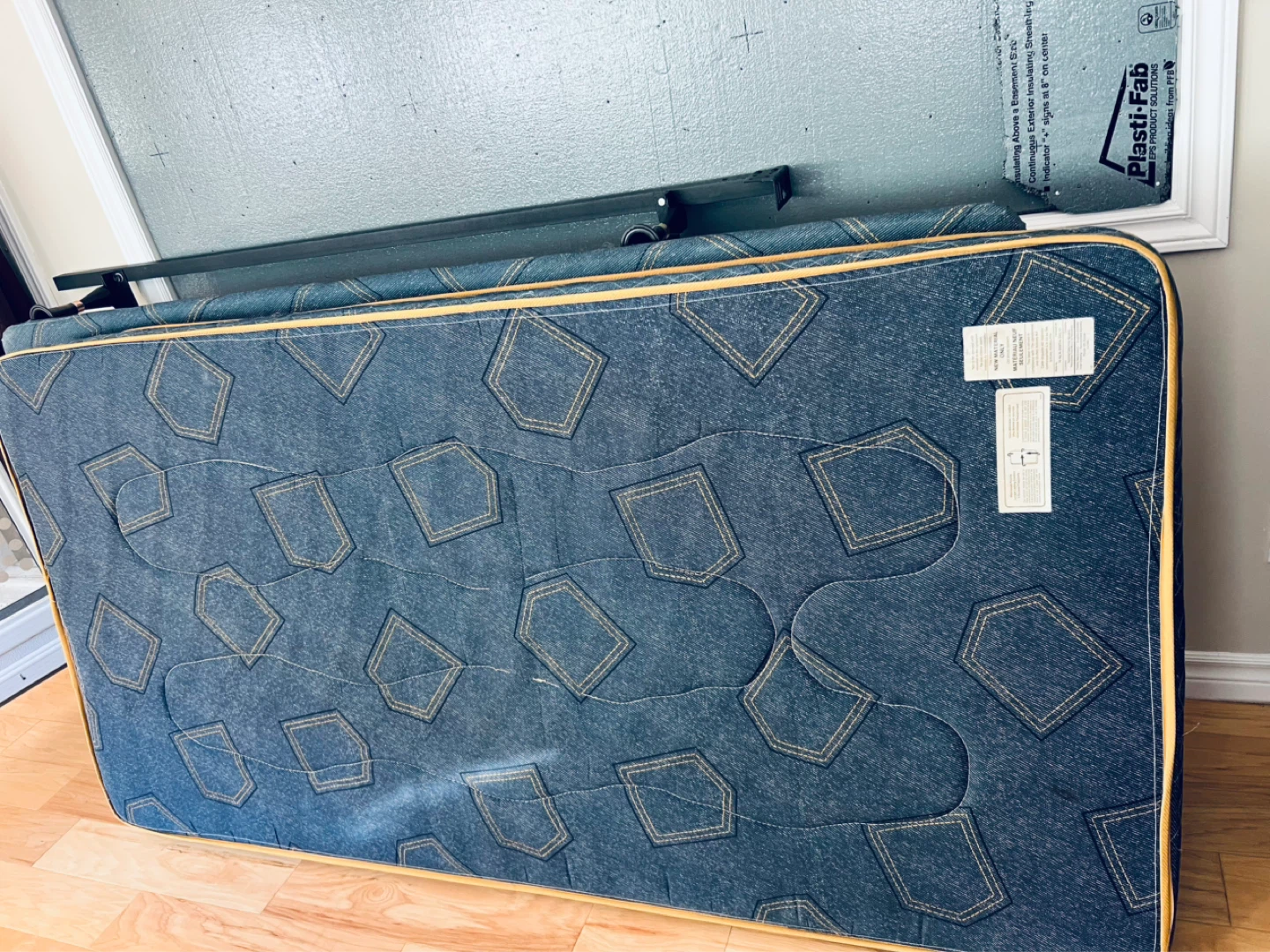 Twin Size Mattress with Metal Bed Frame