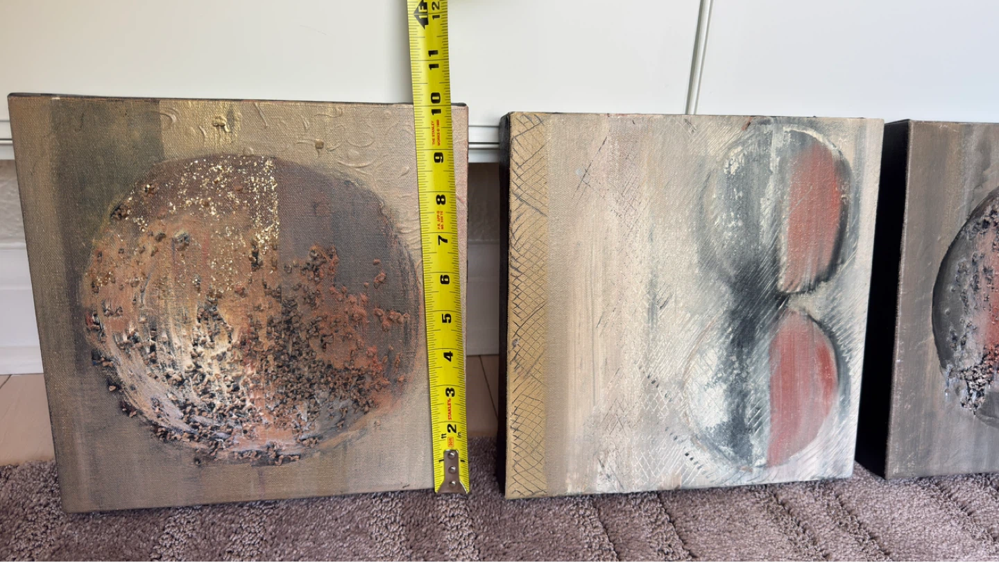 Set of 3 Abstract Wall Art Canvases - photo 3