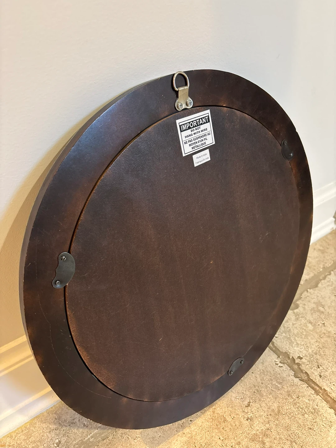 Round Decorative Mirror with Teal Mosaic Frame - photo 3