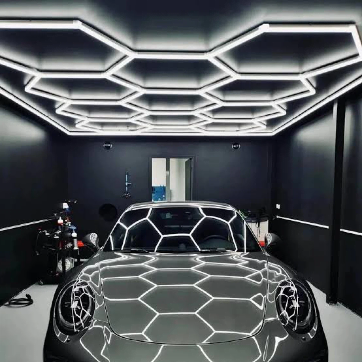 14 hex led garage lights kit super bright 2 year warranty - photo 3