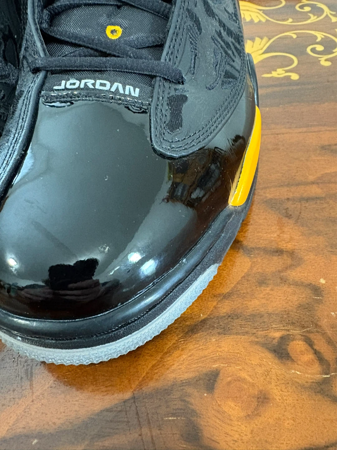 Jordan TWo Basketball Shoes - Black/Yellow (Size 12) - photo 4