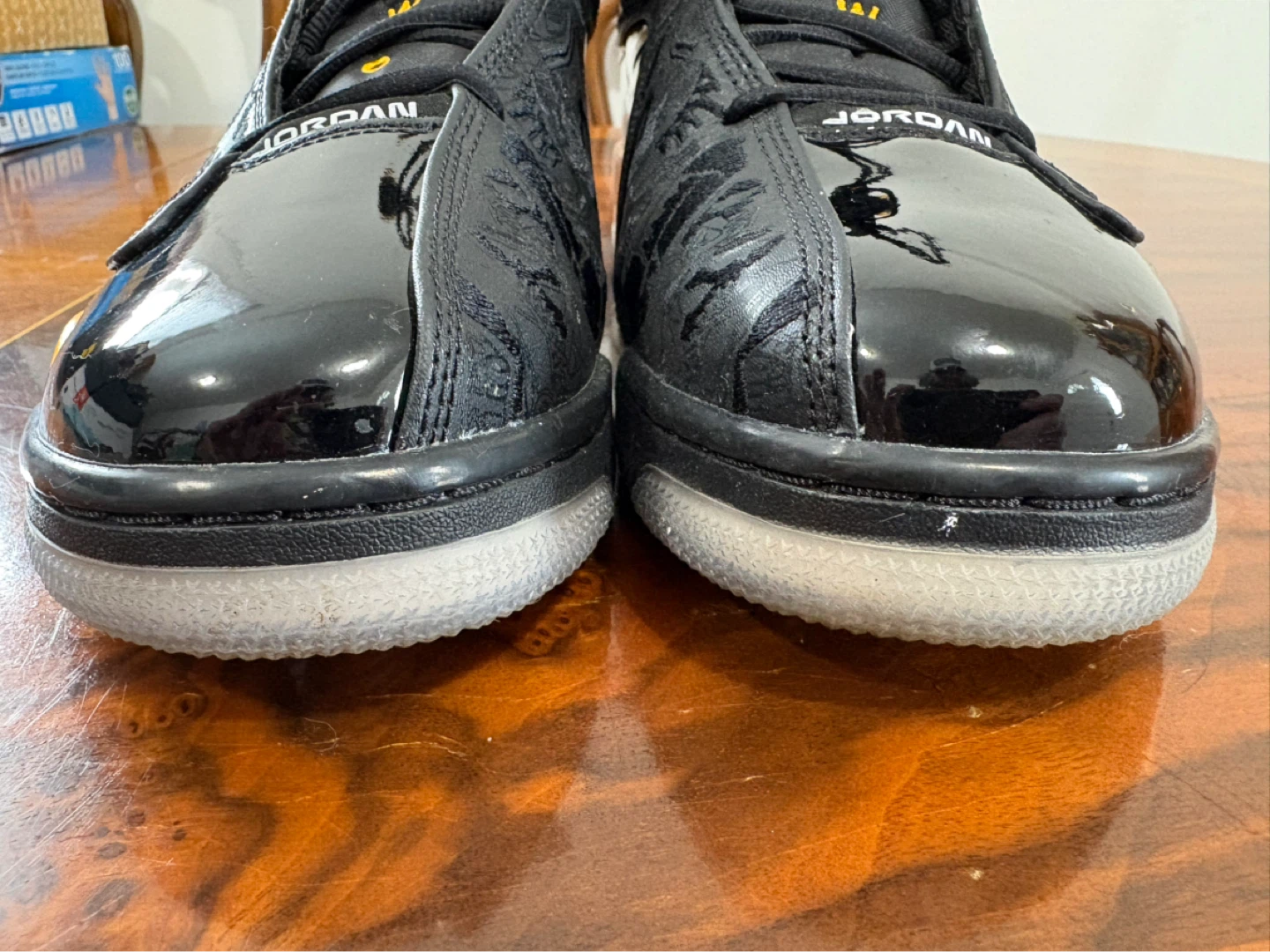 Jordan TWo Basketball Shoes - Black/Yellow (Size 12) - photo 3