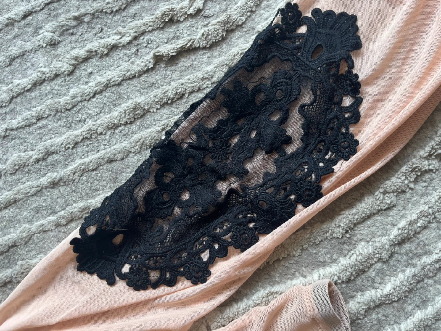 Sheer Mesh Lace Trim Cardigan NEW - photo 3