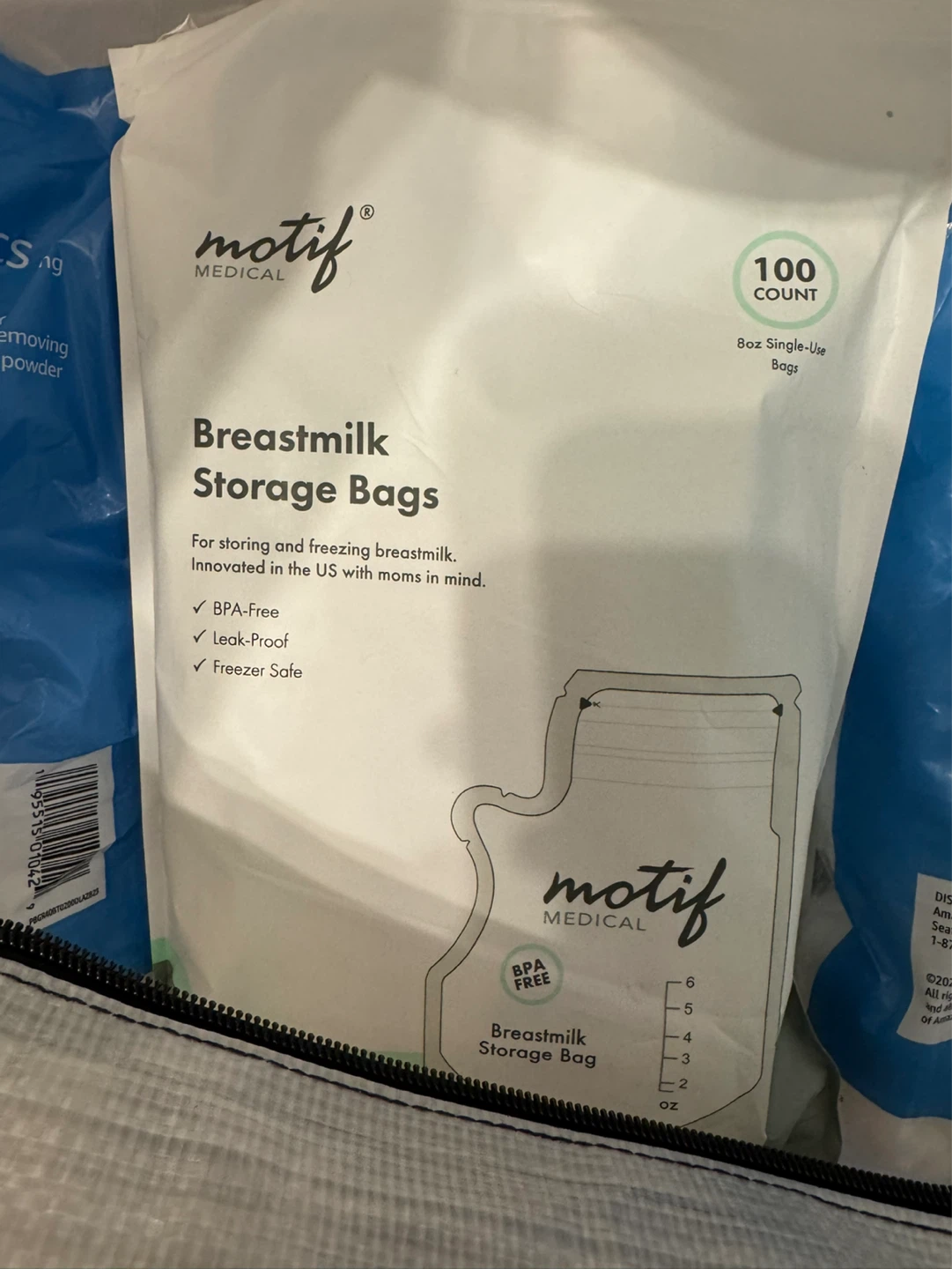 Motif Medical Breastmilk Storage Bags - 100 Count, 8oz