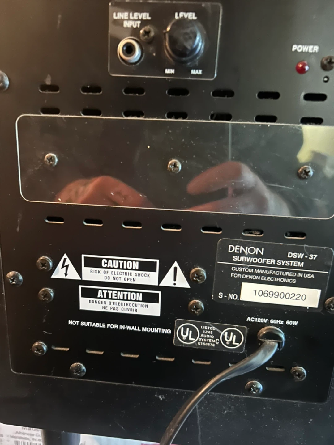 Denon DSW-37 Subwoofer System - photo 3