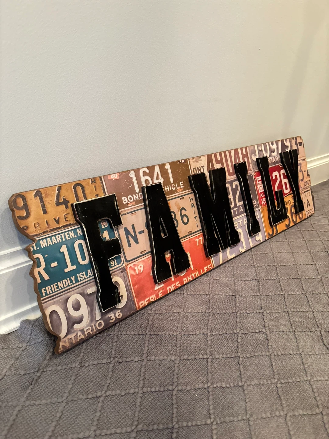 License Plate FAMILY Wall Art