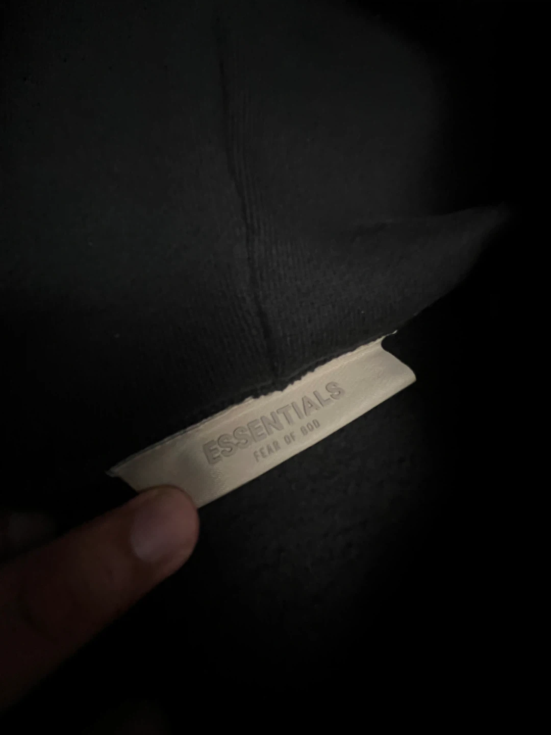 ESSENTIALS Fear of God Black Hoodie - photo 3