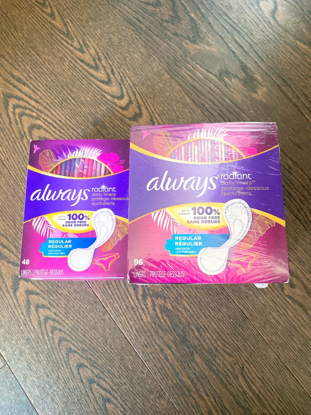 Always Radiant Daily Liners - Regular, Unscented