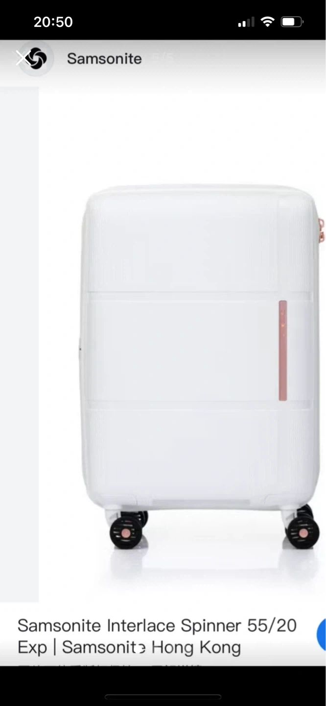 Large 30inch Check in Samsonite Luggage/ Suitcase  White