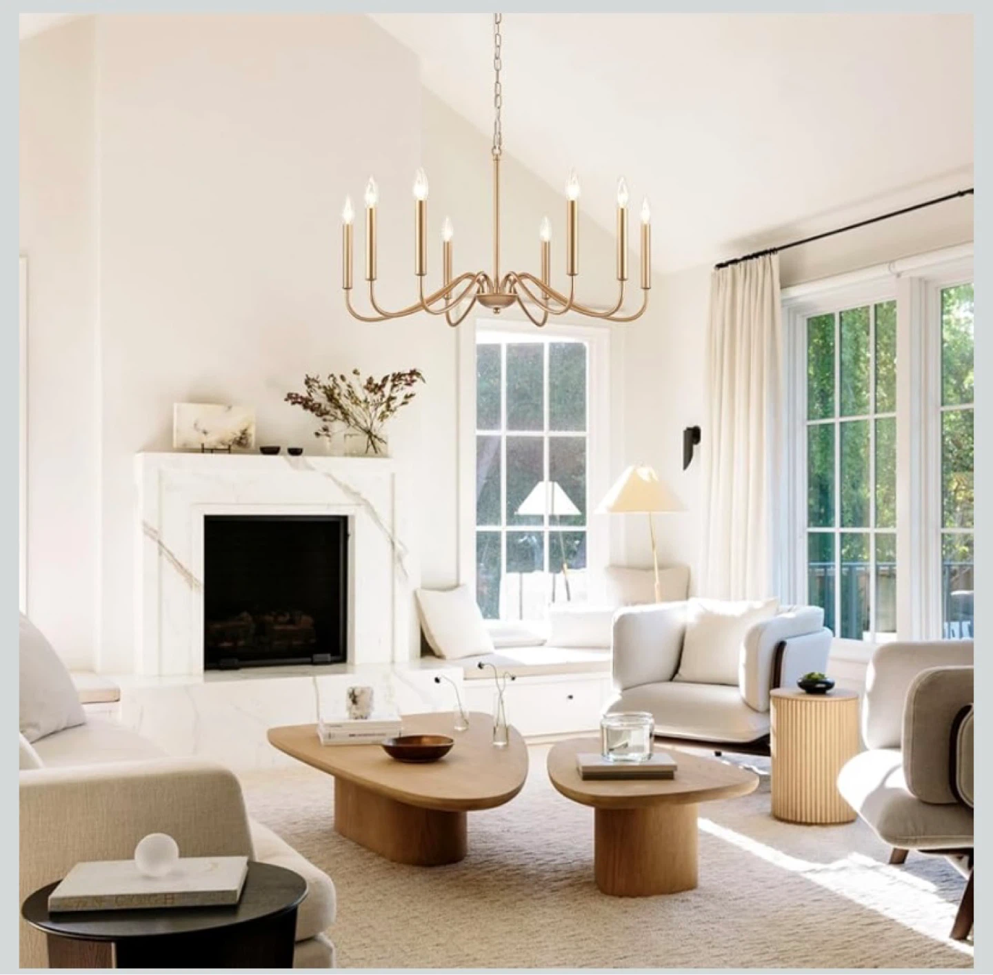 New Antique Gold Farmhouse Chandelier, 8 Light - photo 5