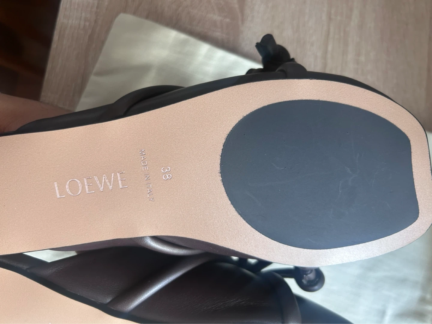 Loewe Brown Leather Knot Mules - Size 38 - photo 5