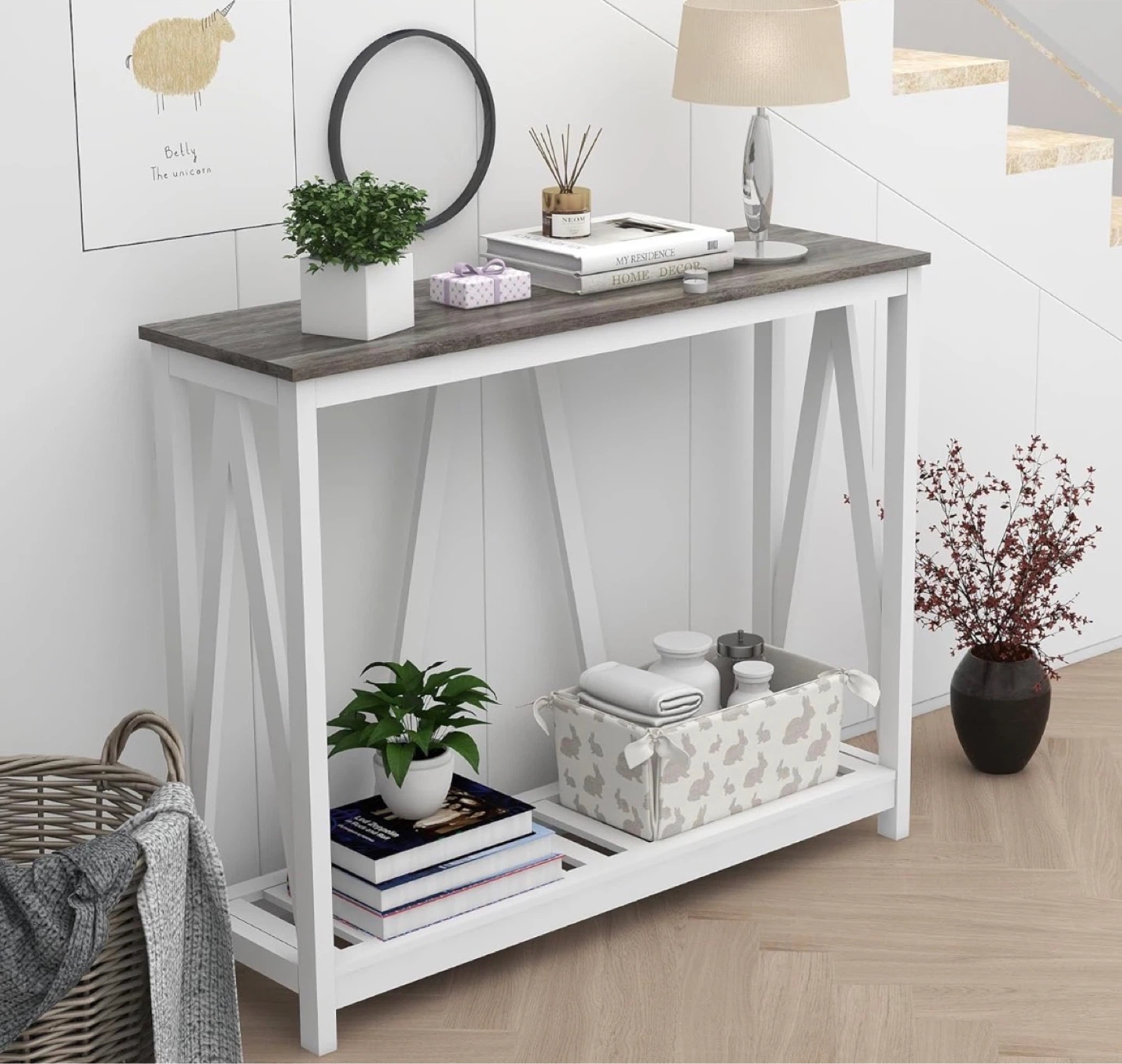 Coffee Table, End Table & Console Table Set Neutral Farmhouse - photo 2