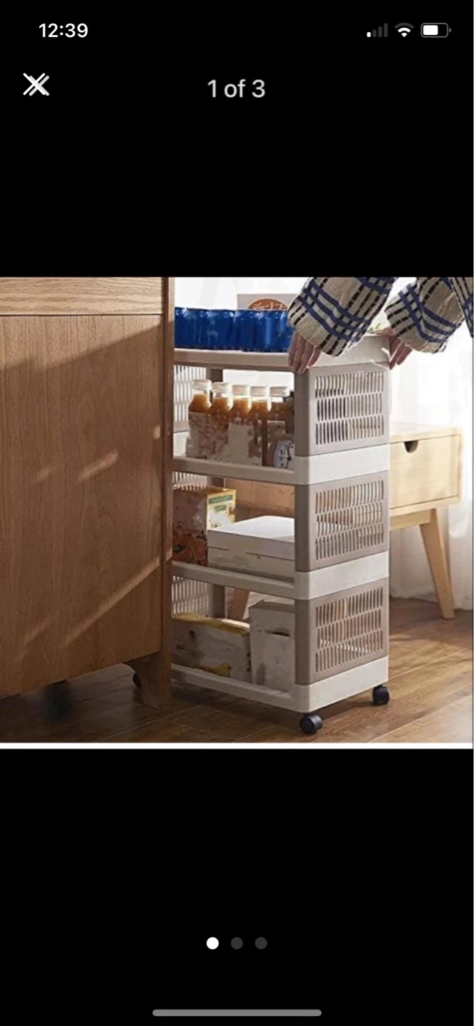 3-Tier Rolling Storage Cart