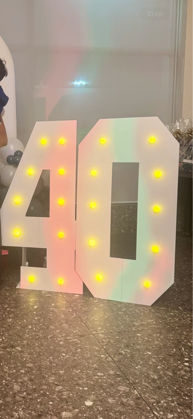Light-up "40" Numbers for Party