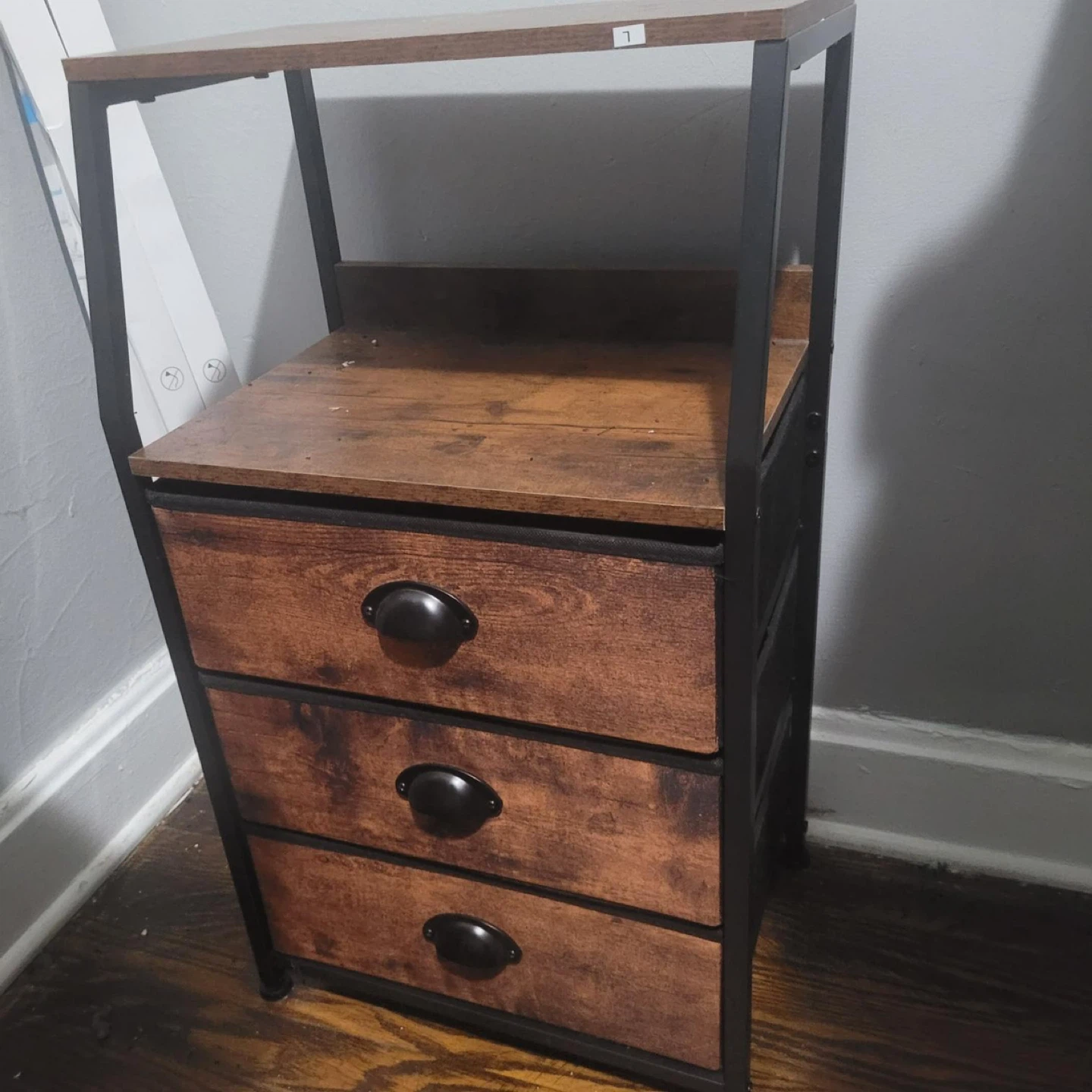 Industrial Style 3-Drawer Storage Cabinet