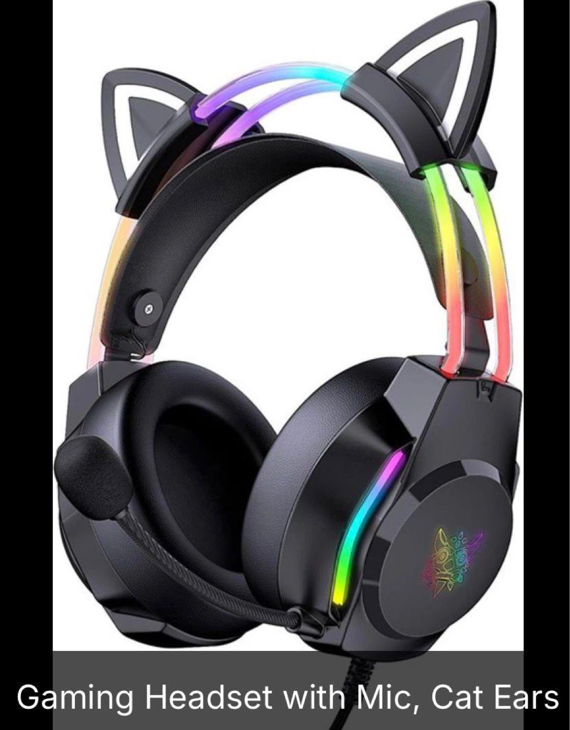 ONITQON Cat Ear Gaming Headset with Mic - photo 4