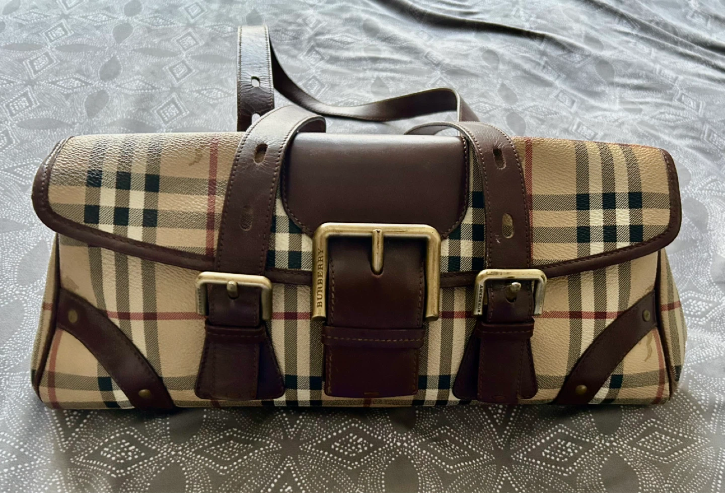 Burberry Haymarket Check Shoulder Bag