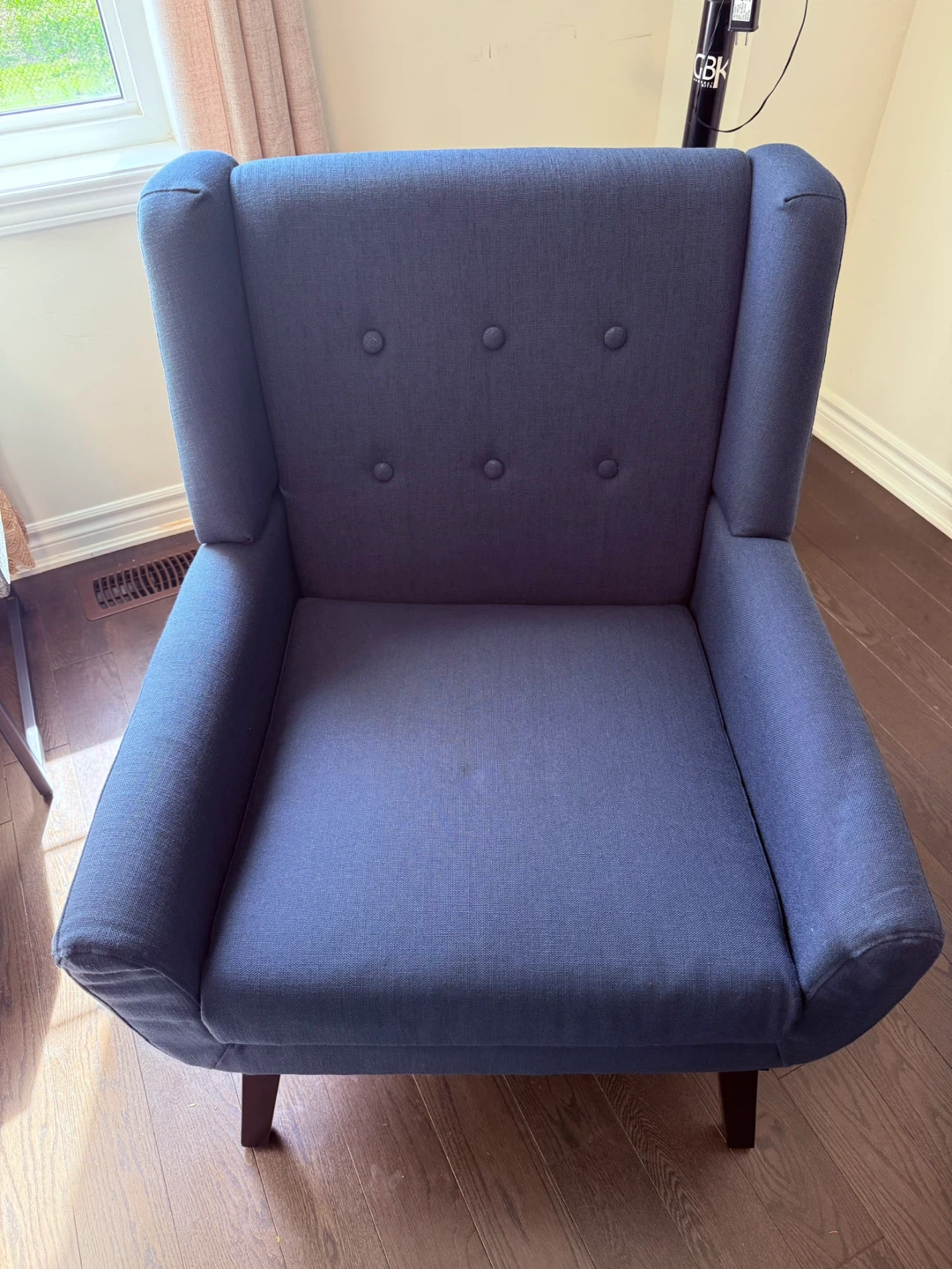 Blue Upholstered Accent Chair