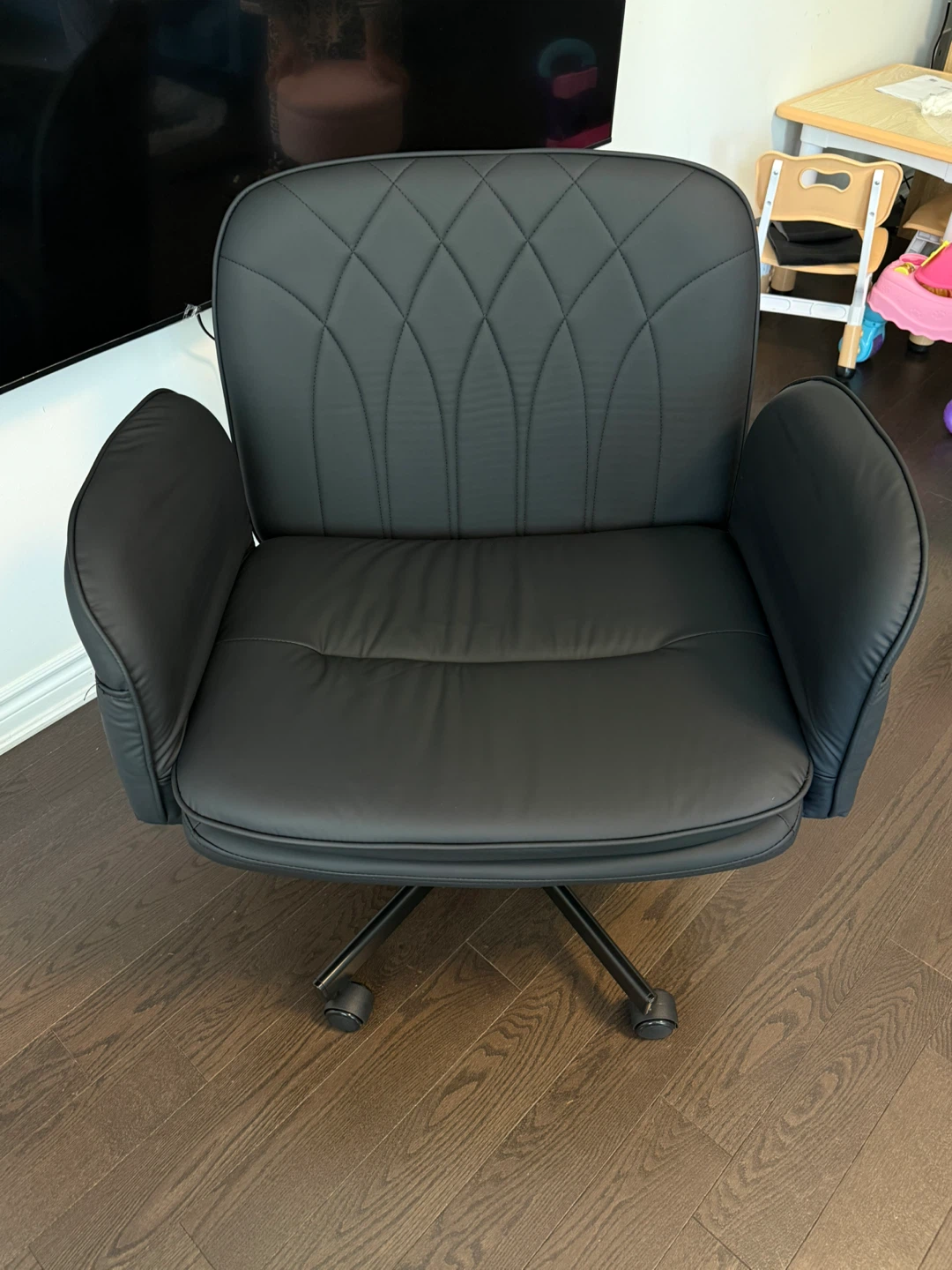 Black Office Chair - Faux Leather