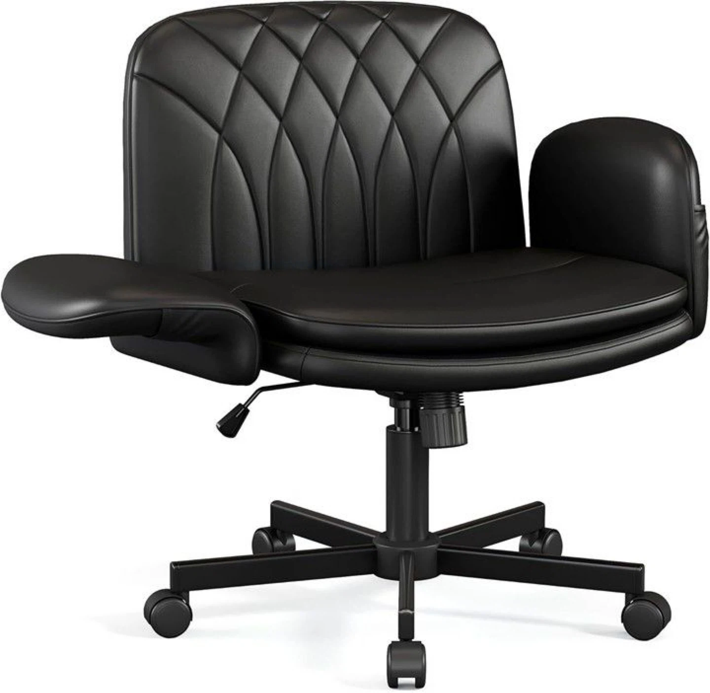 Black Office Chair - Faux Leather - photo 4
