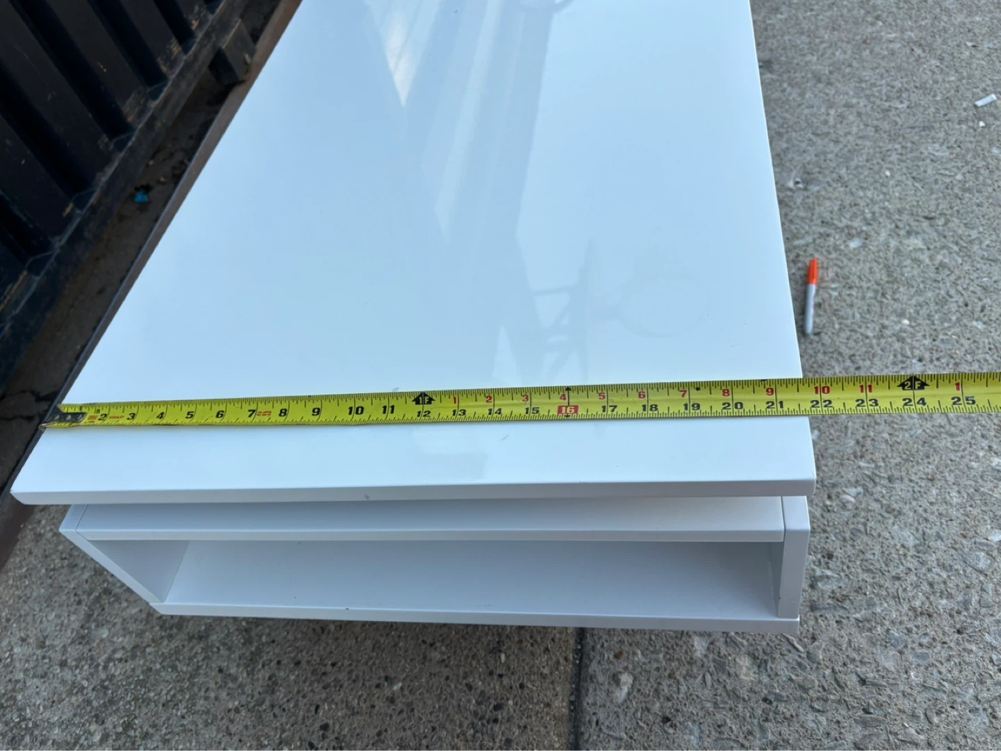 White modern Lift Top Coffee Table - photo 3