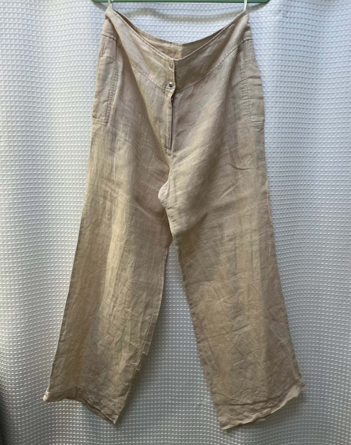 Tanya Lam 100% Linen Wide Leg Pants