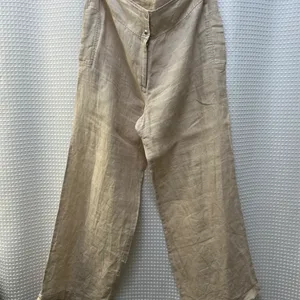 Tanya Lam 100% Linen Wide Leg Pants