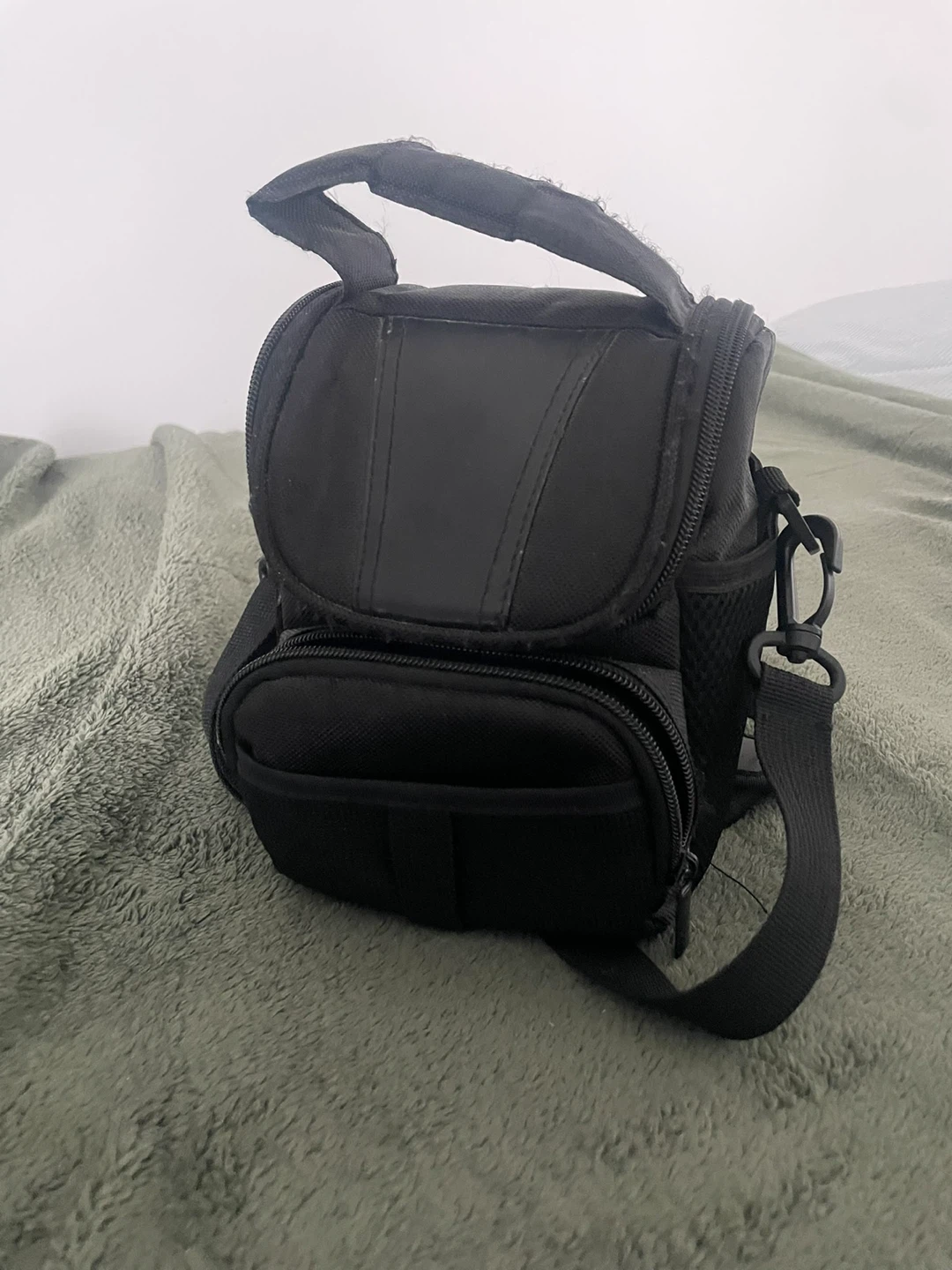 Black Camera Bag with Shoulder Strap