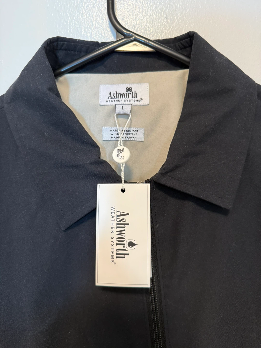 Ashworth Black Water-Resistant Jacket - Size L