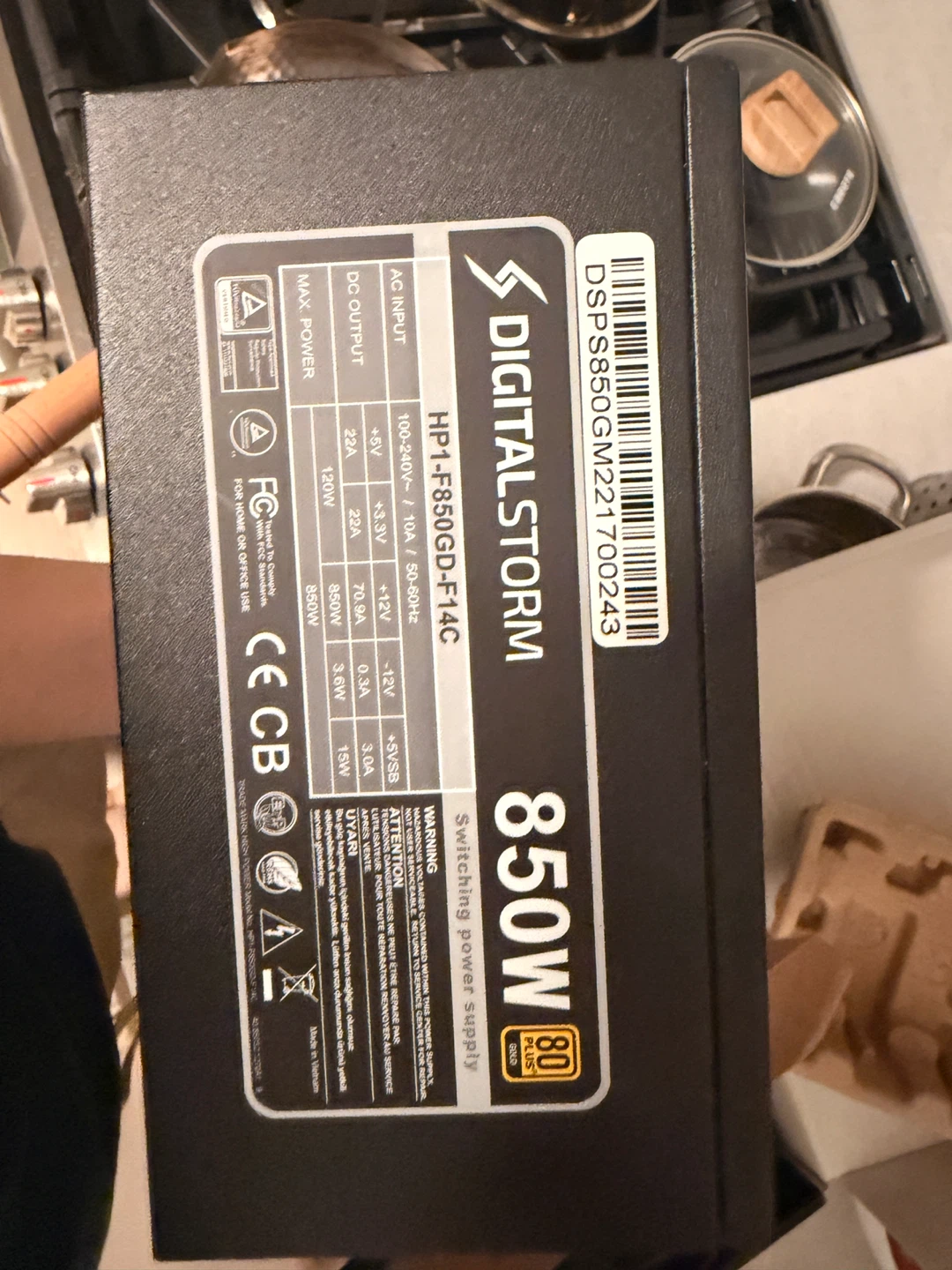 DigitalStorm 850W Switching Power Supply HP1-F850GD-F14C