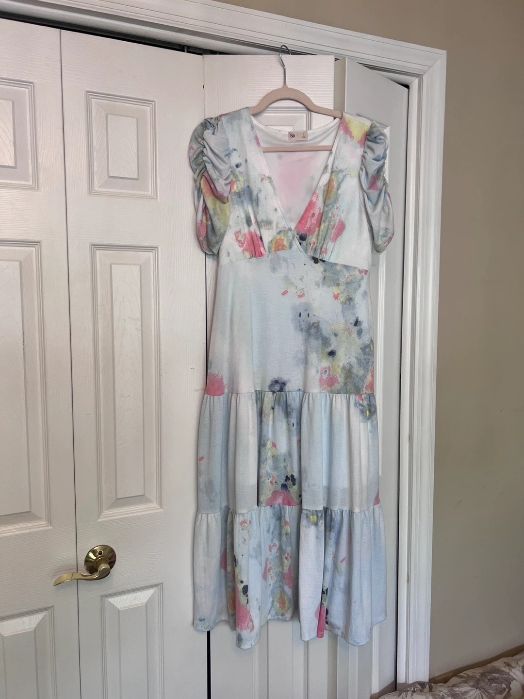 SO Women's Tie-Dye Print Maxi Dress
