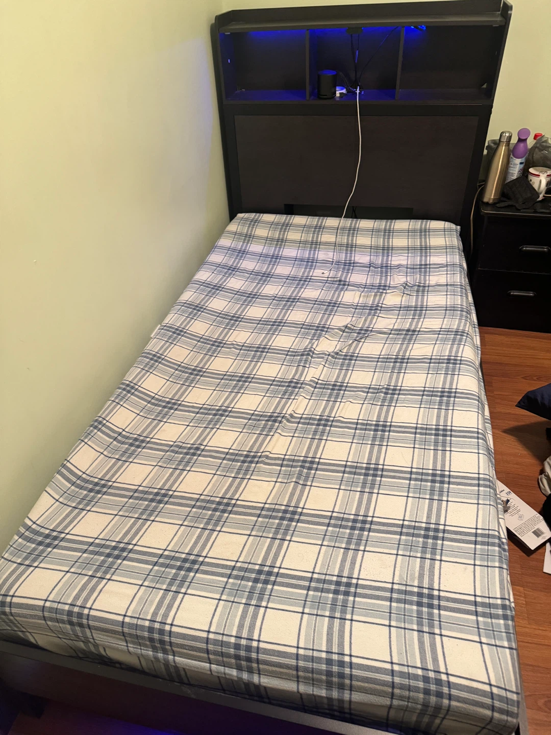 Twin Bed Frame with Headboard and Storage - photo 2