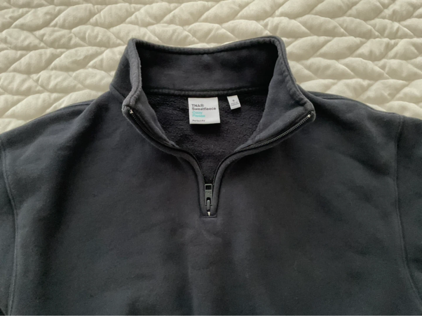 TNA Sweatfleece Quarter Zip Cropped Sweatshirt - photo 3