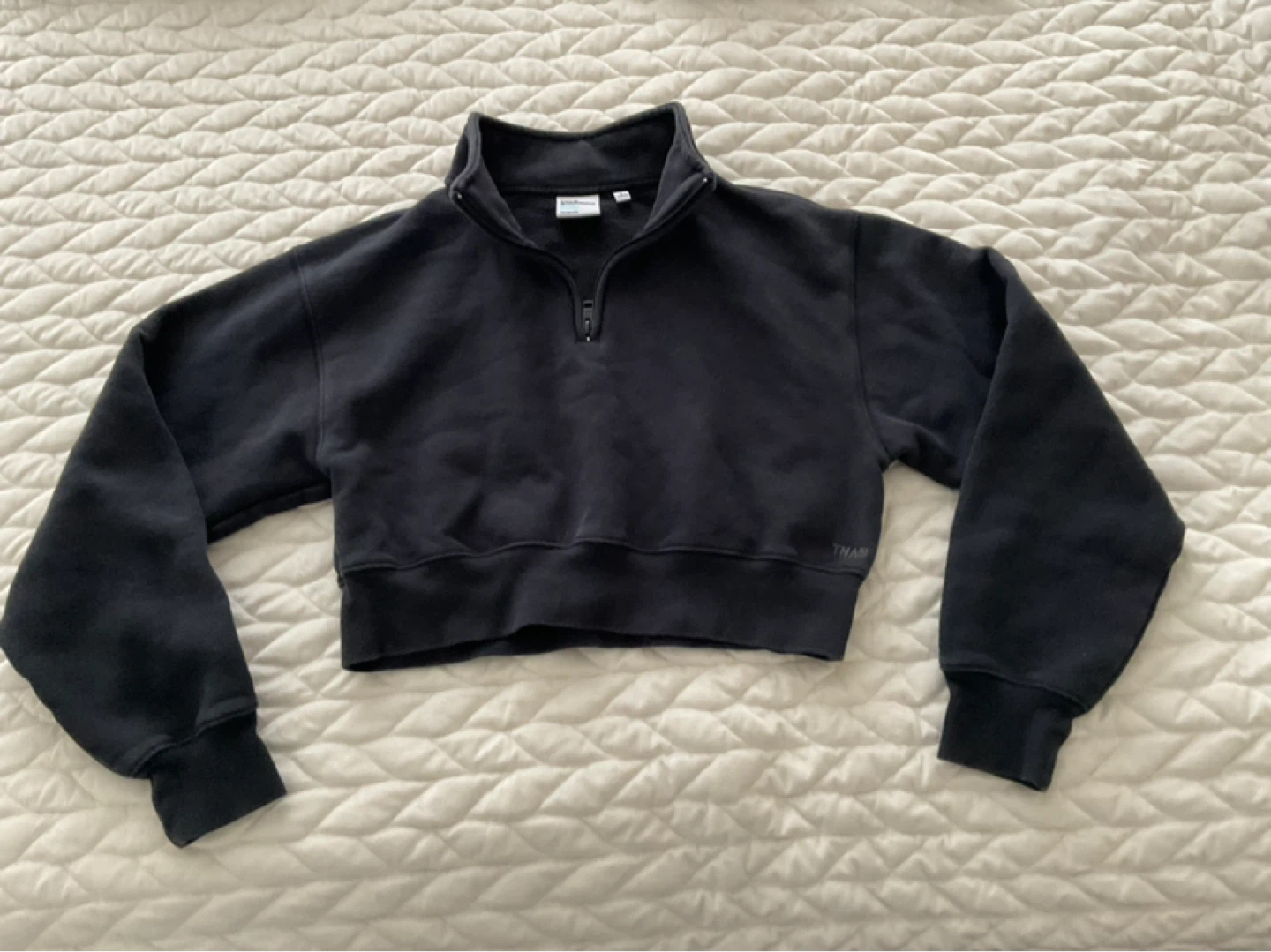 TNA Sweatfleece Quarter Zip Cropped Sweatshirt - photo 2